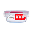 Bergner BG-25027-RD 400ml boroszilikát üveg ételtároló