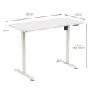 Íróasztal magasságállítással, 120x60 cm fehér