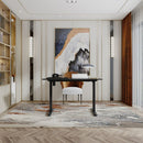 Íróasztal magasságállítással, 120x60 cm fekete