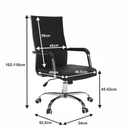 Irodai szék, textilbőr/fém, fekete/króm, FARAN