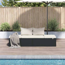 vidaXL fekete polyrattan kerti ágy 195 x 60 cm