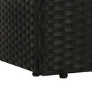 vidaXL fekete polyrattan kerti ágy 195 x 60 cm