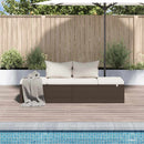 vidaXL barna polyrattan kerti ágy 195 x 60 cm