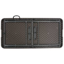 vidaXL barna rattan hatású HDPE összecsukható kerti asztal 120x60x74cm