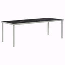 vidaXL fekete acél kerti asztal 220 x 90 x 74,5 cm
