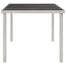 vidaXL fekete acél kerti asztal 220 x 90 x 74,5 cm