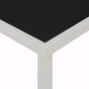 vidaXL fekete acél kerti asztal 220 x 90 x 74,5 cm