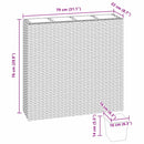 vidaXL fehér polyrattan kerti magaságyás 4 kaspóval