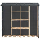 vidaXL szürke szövet ruhásszekrény 173 x 40 x 170 cm