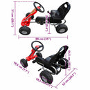 vidaXL pedálos gokart piros