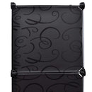 vidaXL fekete/fehér szekrény 9 tárolórekesszel 109x36,5x143 cm