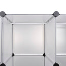 vidaXL fehér moduláris szekrény 18 rekesszel 37 x 146 x 180,5 cm