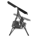 vidaXL fekete kerti hintaágy tetőponyvával