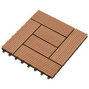 Barna színű 11 db 30 x 30 cm-es padló csempe WPC 1 m²