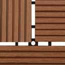 Barna színű 11 db 30 x 30 cm-es padló csempe WPC 1 m²