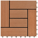 Barna színű 11 db 30 x 30 cm-es padló csempe WPC 1 m²