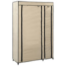 vidaXL 2 db krémszínű összecsukható szövet ruhásszekrény 110x45x175 cm