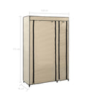 vidaXL 2 db krémszínű összecsukható szövet ruhásszekrény 110x45x175 cm
