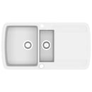 vidaXL fehér, kétmedencés gránit mosogatótálca