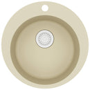 vidaXL bézsszínű, egymedencés kerek gránit mosogatótálca