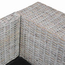 vidaXL 2 személyes szürke természetes rattan kanapé párnával