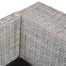 vidaXL 3 személyes szürke természetes rattan kanapé párnával