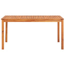 vidaXL tömör akácfa kerti asztal 150 x 90 x 74 cm