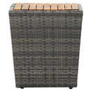 vidaXL szürke polyrattan és tömör akácfa teázóasztal 41,5x41,5x43 cm
