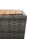 vidaXL szürke polyrattan és tömör akácfa teázóasztal 41,5x41,5x43 cm
