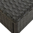 vidaXL fekete polyrattan teázóasztal 50 x 50 x 47 cm