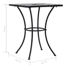vidaXL fekete és fehér kerámia mozaikos bisztróasztal 60 cm