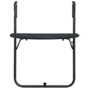 vidaXL fekete rattan hatású műanyag függő erkélyasztal 60x64x83,5 cm