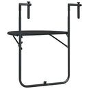 vidaXL fekete rattan hatású műanyag függő erkélyasztal 60x64x83,5 cm