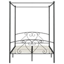 vidaXL szürke fém baldachinos ágykeret 140 x 200 cm