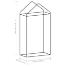 vidaXL 0,5 m²-es acélvázas melegház 1 x 0,5 x 1,9 m