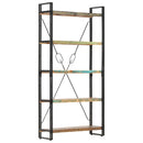 vidaXL 5 szintes tömör újrahasznosított fa könyvespolc 90x30x180 cm