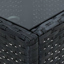 vidaXL fekete polyrattan kerti asztal 75 x 40 x 37 cm