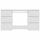 vidaXL fehér szerelt fa íróasztal 140 x 50 x 77 cm