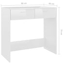 vidaXL magasfényű fehér szerelt fa íróasztal 80 x 40 x 75 cm