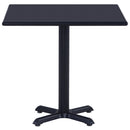 vidaXL fekete kerti asztal 80 x 80 x 75 cm