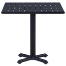 vidaXL fekete kerti asztal 80 x 80 x 75 cm