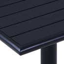 vidaXL fekete kerti asztal 80 x 80 x 75 cm