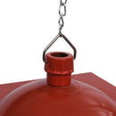 vidaXL piros karácsonyi függőlámpa LED-ekkel és Mikulással 27x27x45 cm