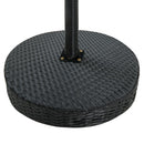 vidaXL fekete polyrattan kerti asztal 60,5 x 106 cm