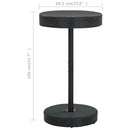 vidaXL fekete polyrattan kerti asztal 60,5 x 106 cm