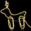 vidaXL rénszarvasok és szán kültéri karácsonyi dekoráció 576 LED-del