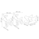 vidaXL rénszarvasok és szán kültéri karácsonyi dekoráció 576 LED-del