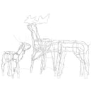 vidaXL 3 részes karácsonyi rénszarvas díszvilágítás 229 LED-del