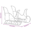 vidaXL akril rénszarvasok és szán karácsonyi dísz 160 LED-del 130 cm