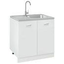 vidaXL ezüst rozsdamentes acél lefolyós konyhamosogató 800x600x155 mm